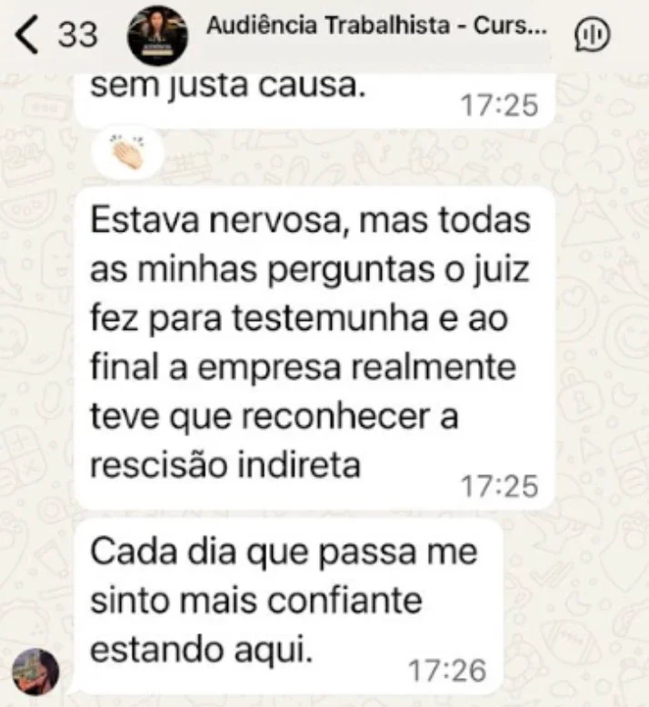 Depoimento de aluno
